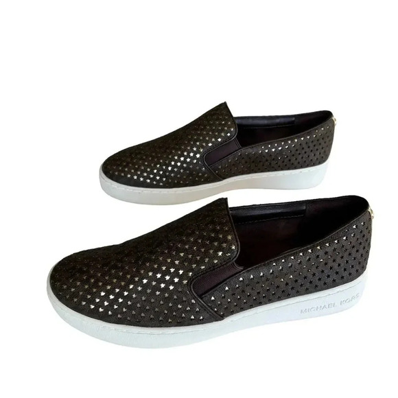MICHAEL Michael Kors Keaton Star-perforated Slip-on Sneakers Women's Size 8.5 - Picture 3 of 9